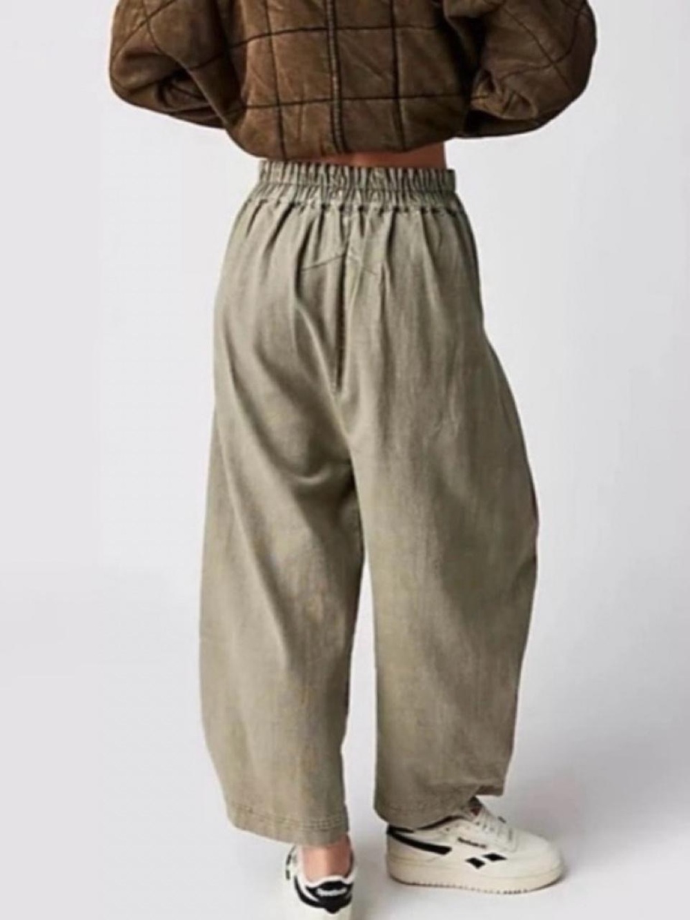 Free People Cool Harbor Wide Leg Pants | Olive Green - Picture 2 of 5